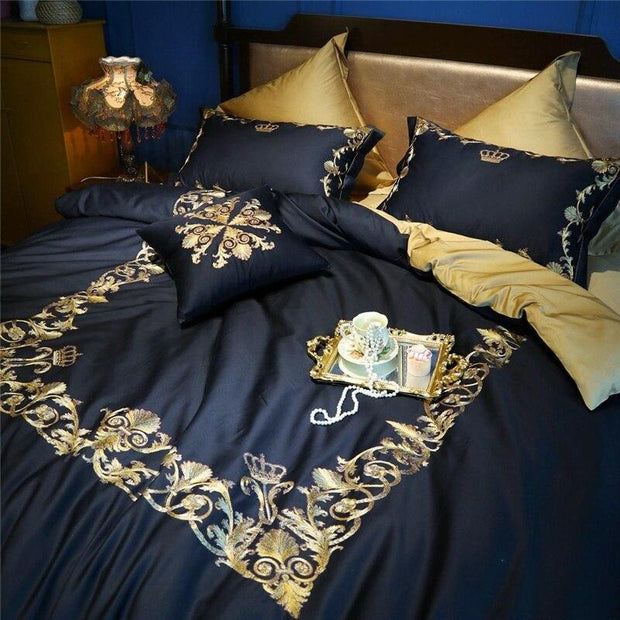 EGYPTIAN BED SET - BLACK GOLD