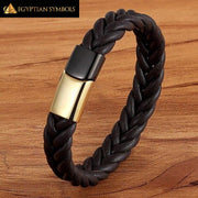 Egyptian Bracelet - Black Gold Magnetic Unique shape