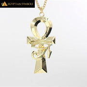 Engraving Ankh Cross Necklace