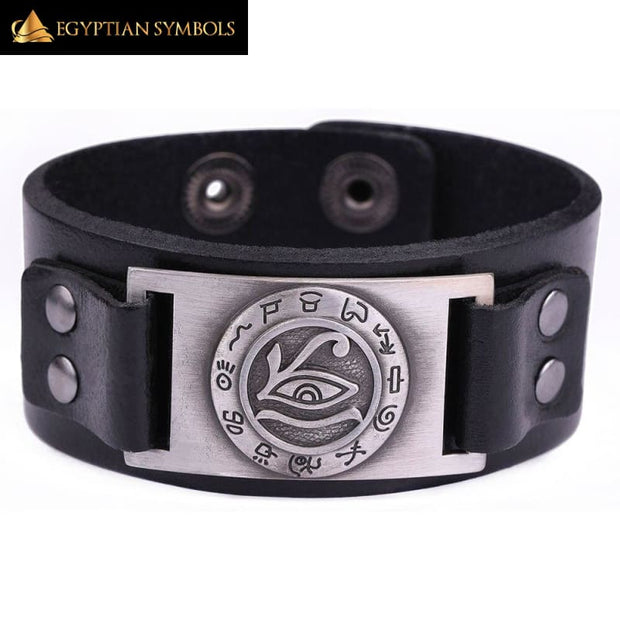 Eye of Horus Leather Bracelet Discreet and durable