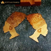 Egyptian Queen Engraved Earrings