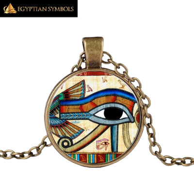 Retro Egyptian Eye of Horus Necklace