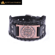 Eye of Horus Leather Bracelet Discreet and durable