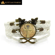 Leather bracelet Egyptian ankh cross Flexible and tenacious