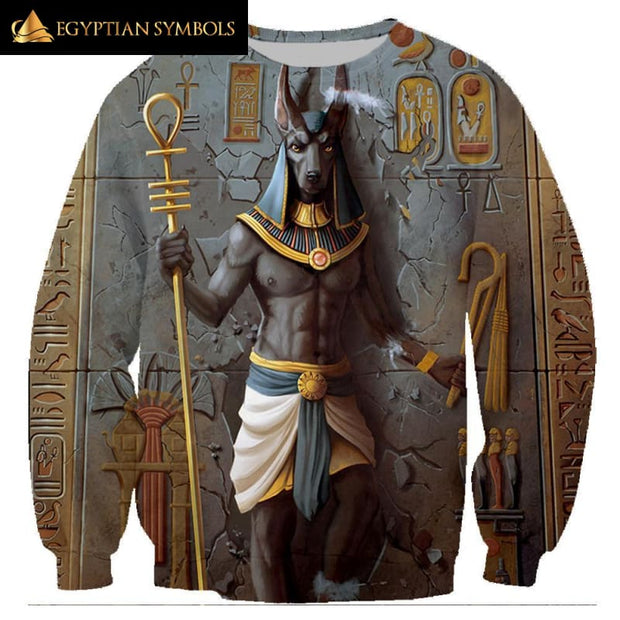 Sweatshirt with Egyptian God motif