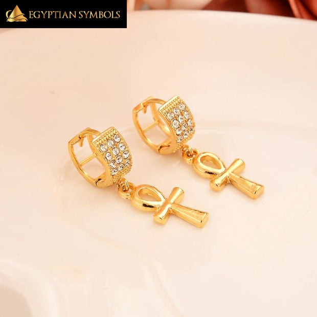 Egyptian style clip earrings