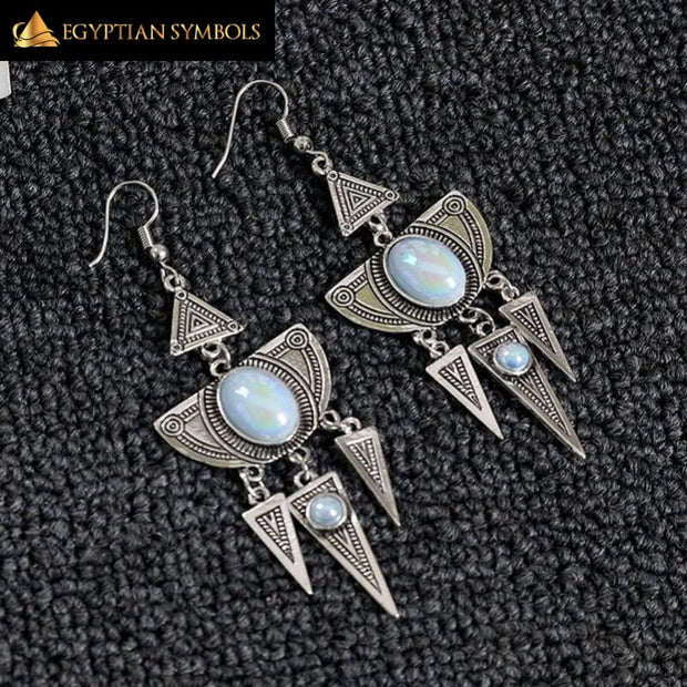 Antique Silver Egyptian Earrings
