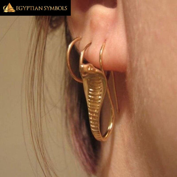 Egyptian cobra earrings