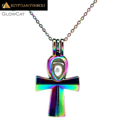 Egyptian Ankh rainbow necklace