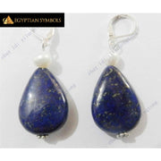 Egyptian Blue Lapis Lazuli Earrings-nice accessory