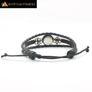 Egyptian Goddess Leather Bracelet
