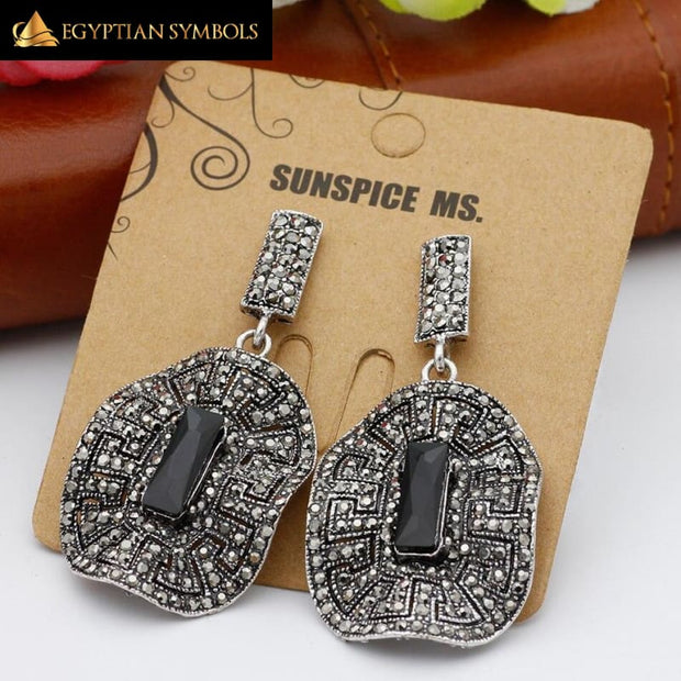 Egyptian Rhinestone Earrings