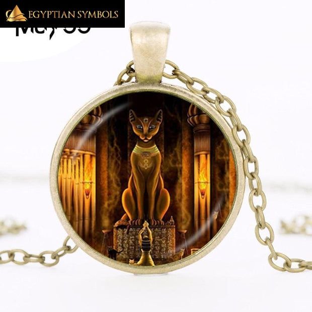 EGYPTIAN CAT GODDESS NECKLACE - UNISEX