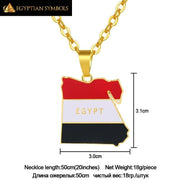 Necklace Egyptian flag with golden chain