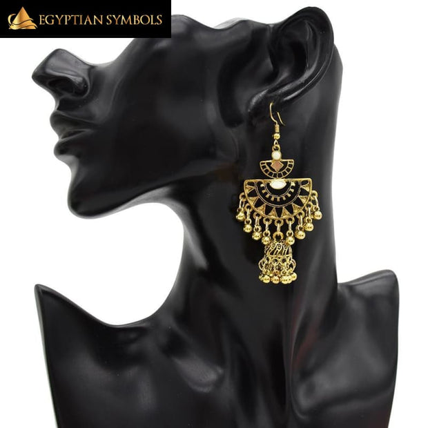 Egyptian Earrings - Big Long Tassel