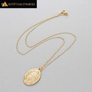 Gold and silver plated Egyptian Beetle Necklace
