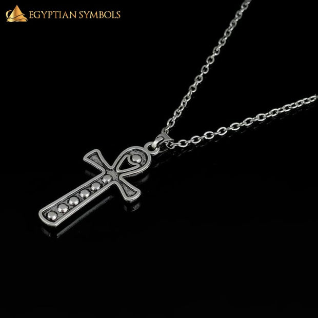 Retro 7 Crystal Egyptian Cross Necklace