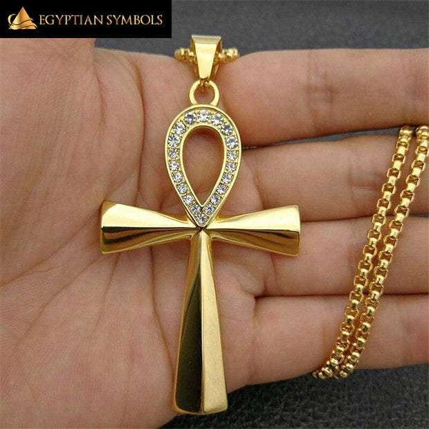 Light Ankh Cross Necklace