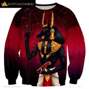Sweatshirt with Egyptian God motif