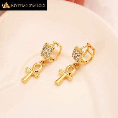 Egyptian style clip earrings