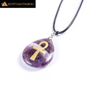 Egyptian Natural Crystal Charm Necklace