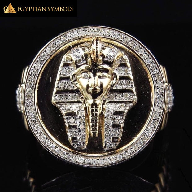 Gold-Pharaoh-Ring-Semi-Precious-Stone