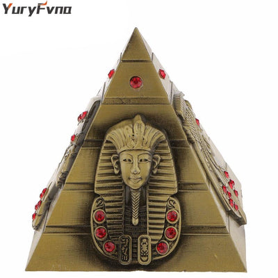 EGYPTIAN FIGURINE - METAL PYRAMID FIGURINE