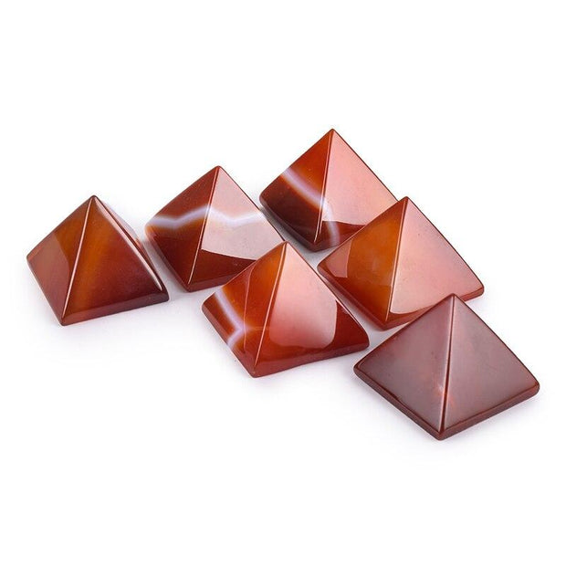 EGYPTIAN FIGURINE - PYRAMID (NATURAL AGATE STONE)