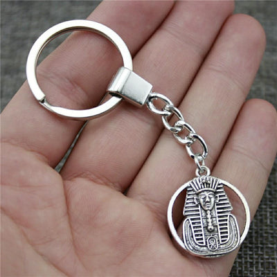 EGYPTIAN KEYCHAIN - DOUBLE PHARAOH SOLID AND UNIQUE