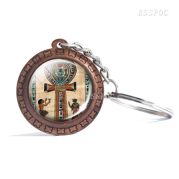 EGYPTIAN KEYCHAIN - WOOD DURABLE AND RESISTANT