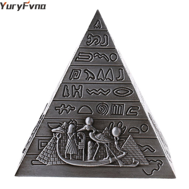 EGYPTIAN PYRAMID FIGURINE - SILVER MINIATURE
