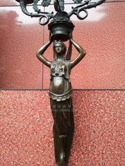 Egyptian Statue - Bronze Sculpture Candlestick