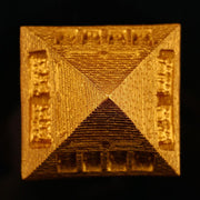 Egyptian Statue - Golden Resin Pyramid