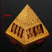 Egyptian Statue - Golden Resin Pyramid