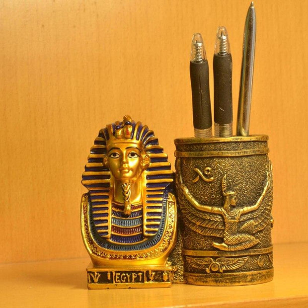 Egyptian Statue - Pharaoh Pen Holder