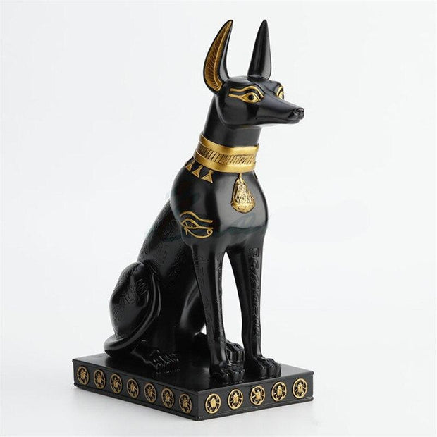 Egyptian Statue with Anubis Pattern