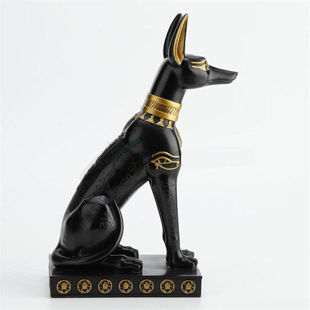 Egyptian Statue with Anubis Pattern